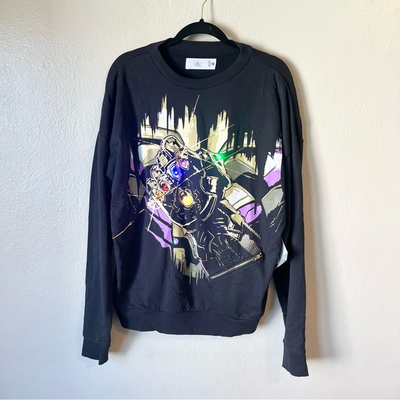 Disney Marvel‎ Avengers Thanos Light Up Sweatshirt men size M NWT - Picture 1 of 6